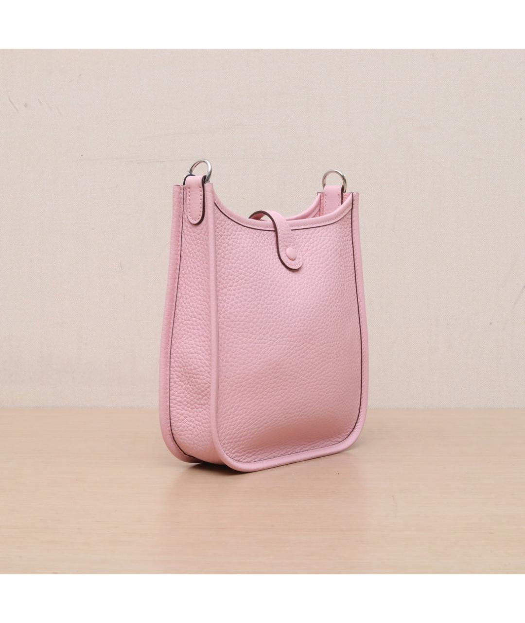 HERMES Розовая кожаная сумка через плечо, фото 6