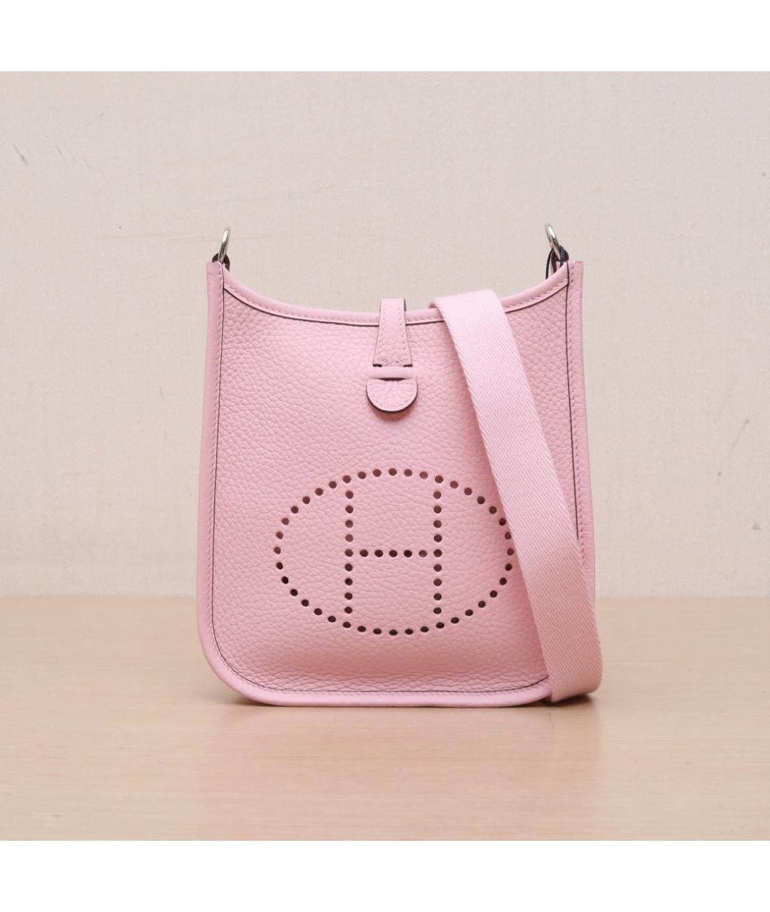 HERMES Розовая кожаная сумка через плечо, фото 3