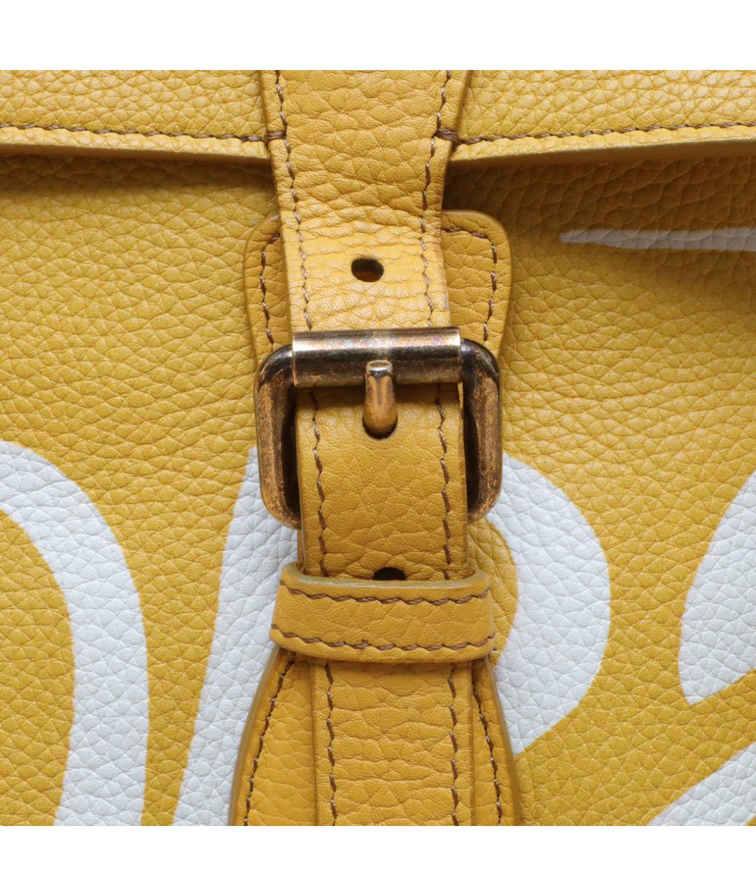 BURBERRY Желтая кожаная сумка через плечо, фото 8