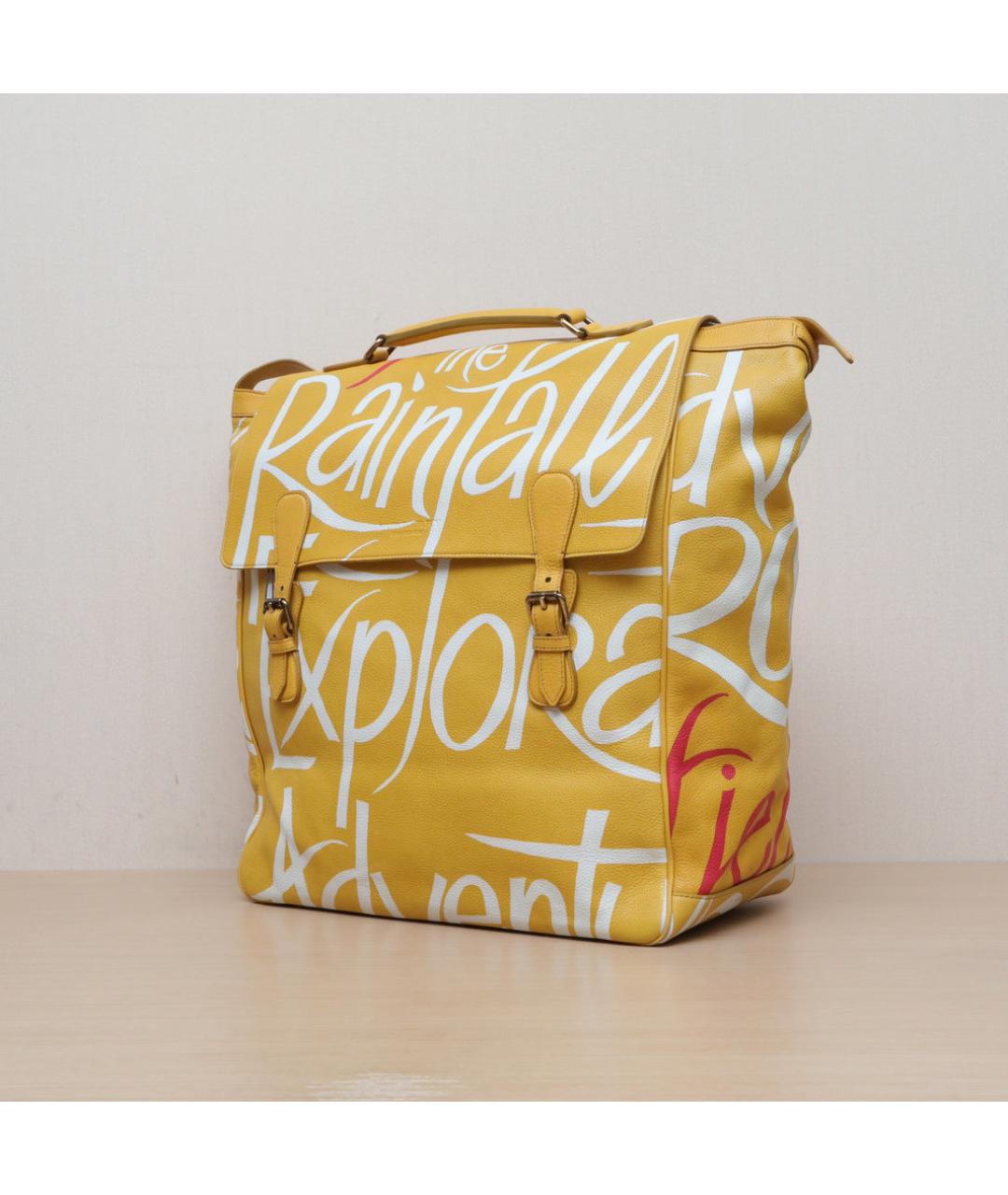 BURBERRY Желтая кожаная сумка через плечо, фото 4