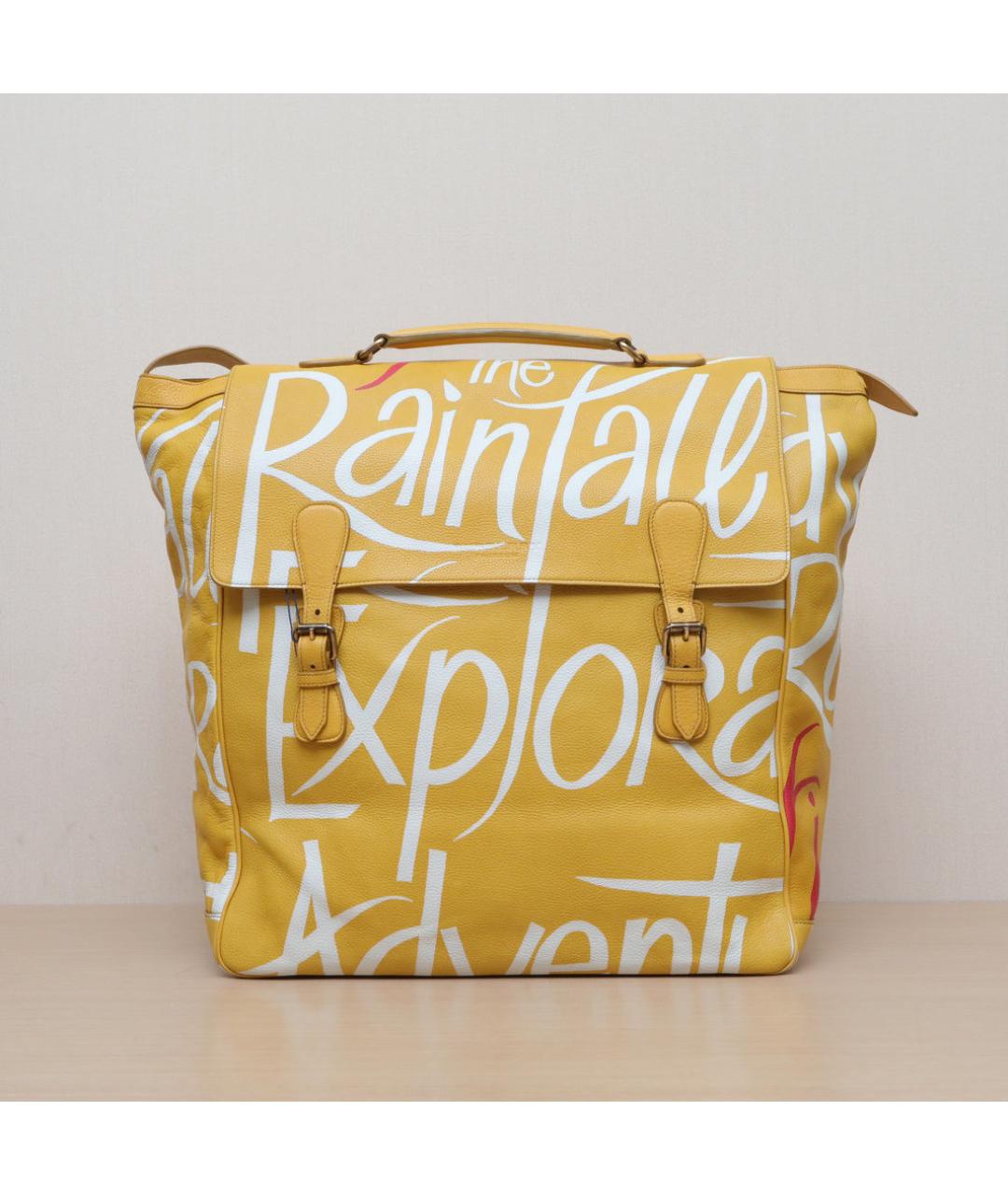 BURBERRY Желтая кожаная сумка через плечо, фото 3