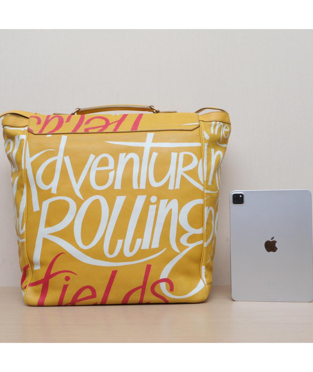 BURBERRY Желтая кожаная сумка через плечо, фото 7