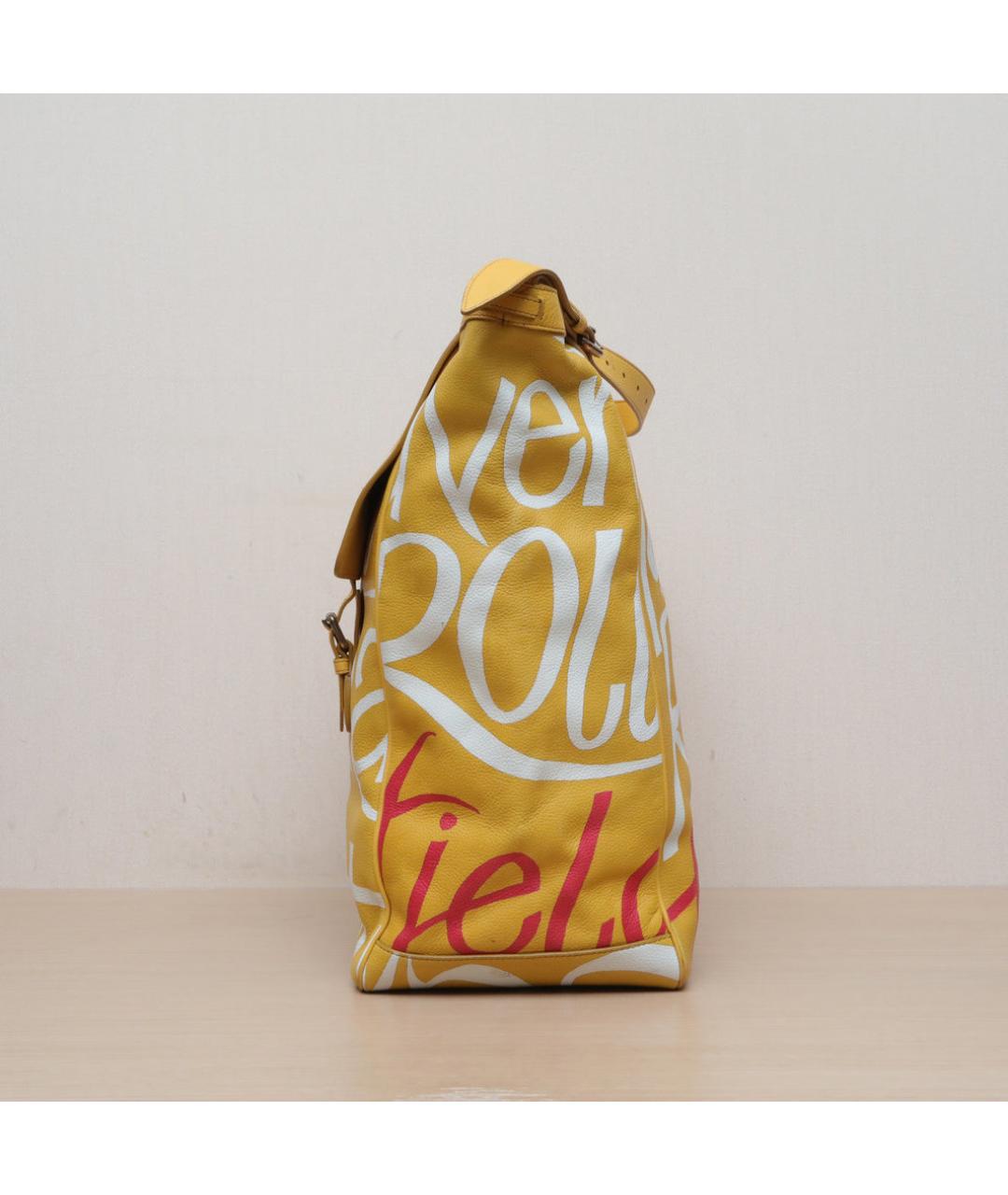 BURBERRY Желтая кожаная сумка через плечо, фото 5