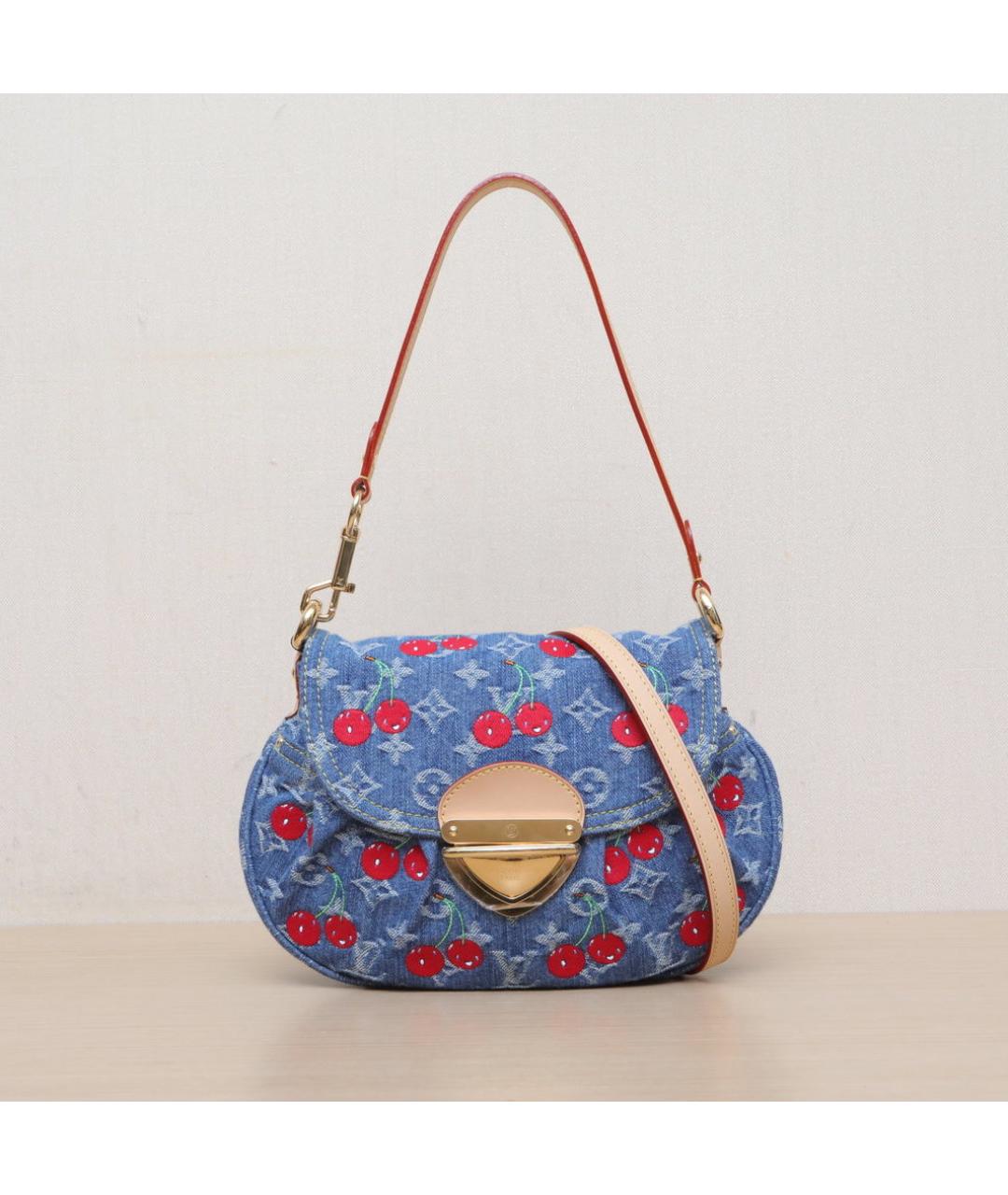 LOUIS VUITTON Синяя деним сумка через плечо, фото 3