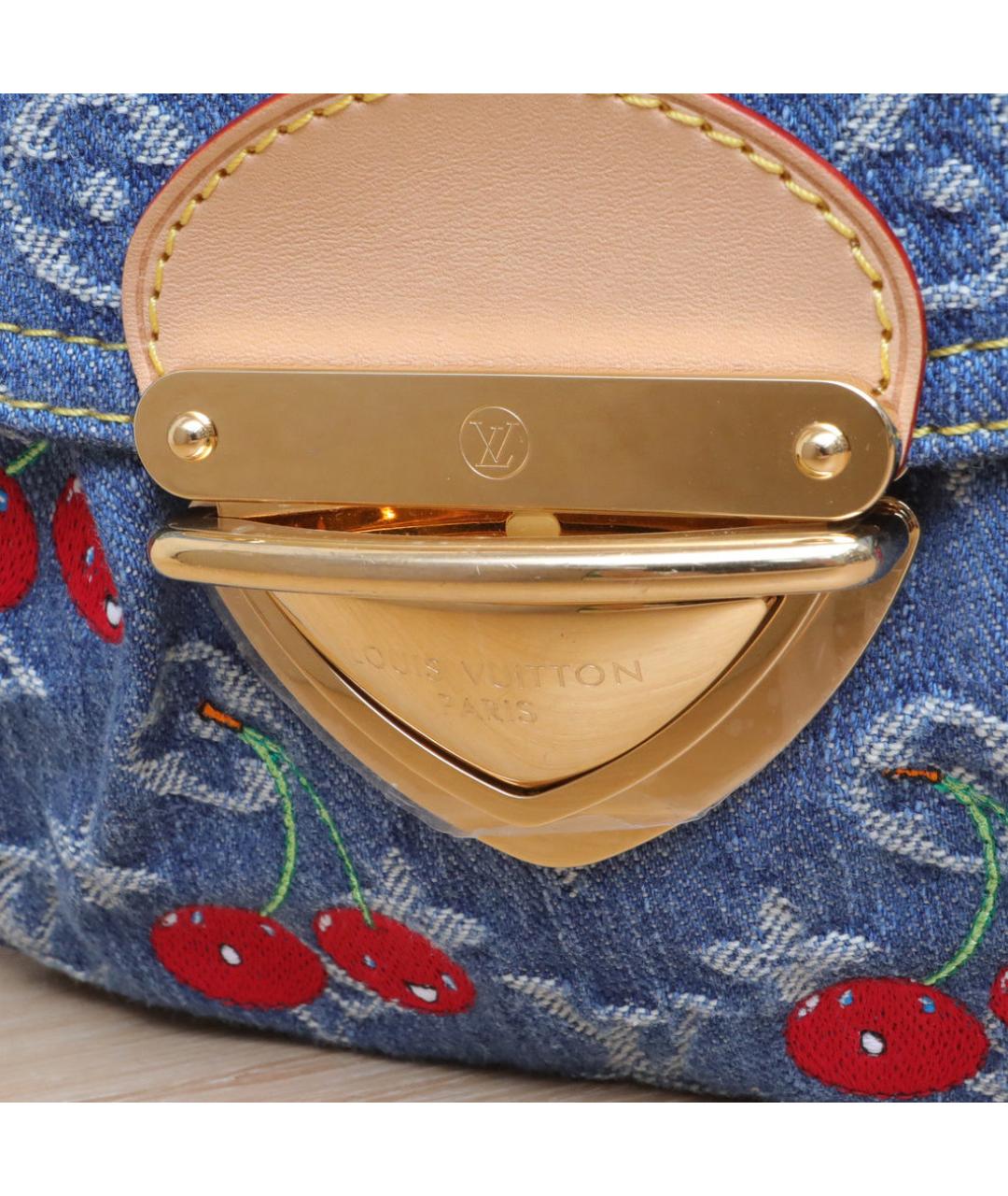 LOUIS VUITTON Синяя деним сумка через плечо, фото 8