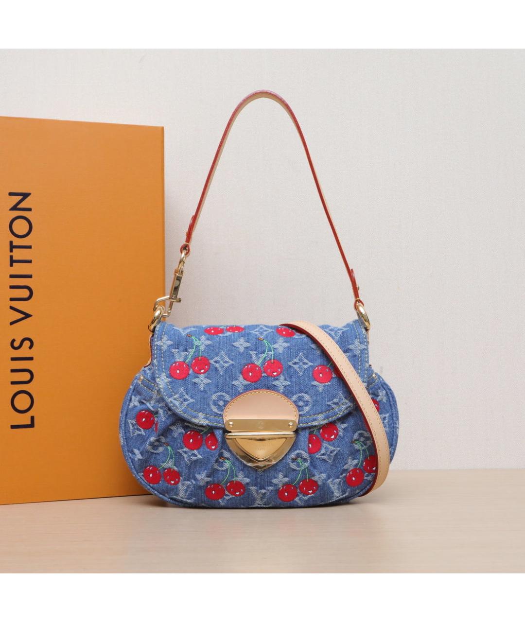 LOUIS VUITTON Синяя деним сумка через плечо, фото 2