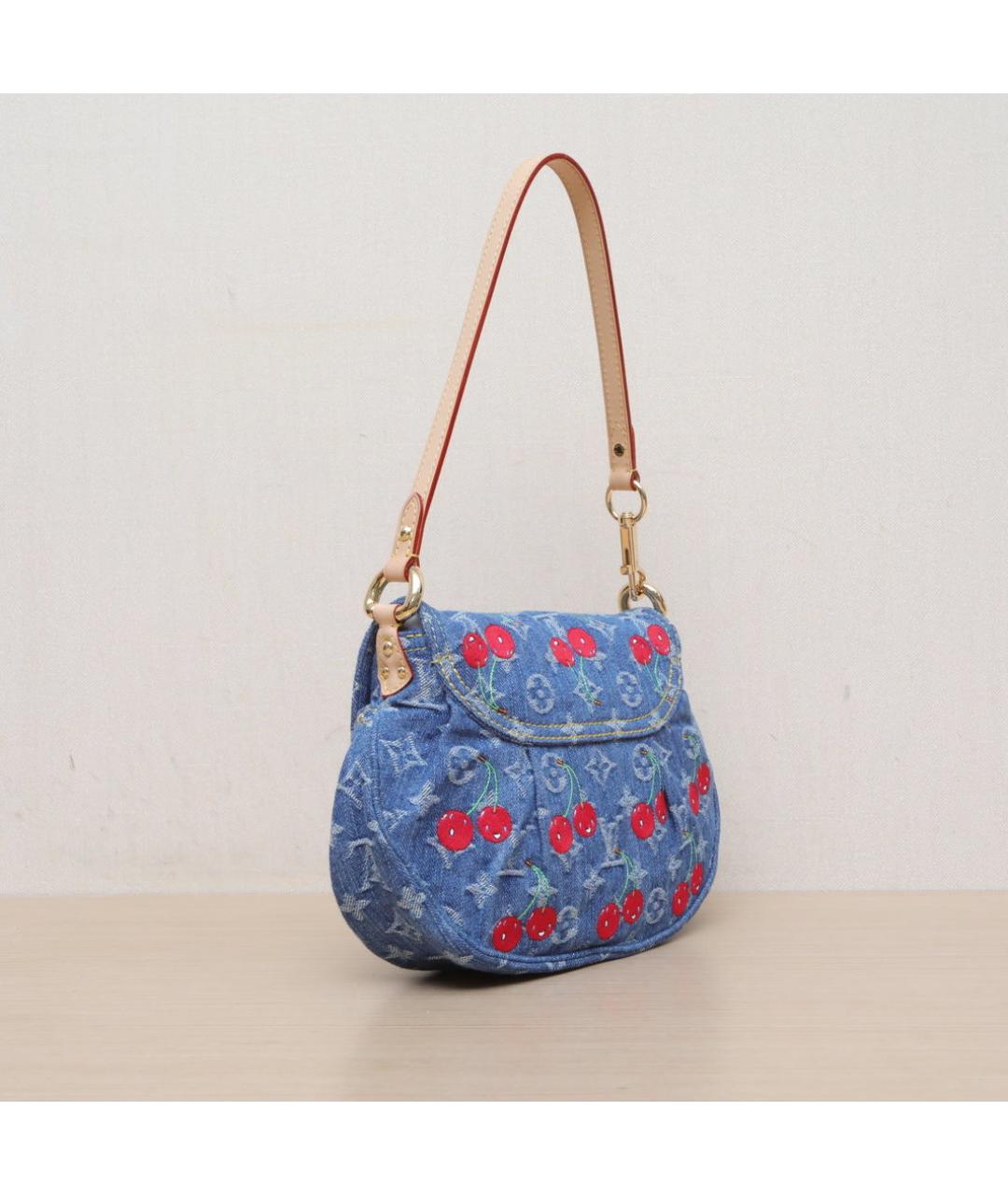 LOUIS VUITTON Синяя деним сумка через плечо, фото 6