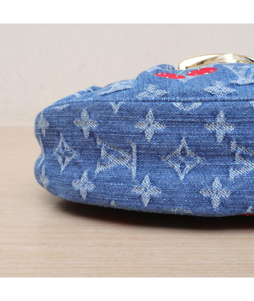 LOUIS VUITTON Синяя деним сумка через плечо, фото 9