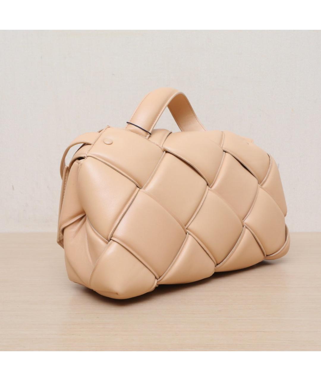 BOTTEGA VENETA Бежевая кожаная сумка через плечо, фото 6