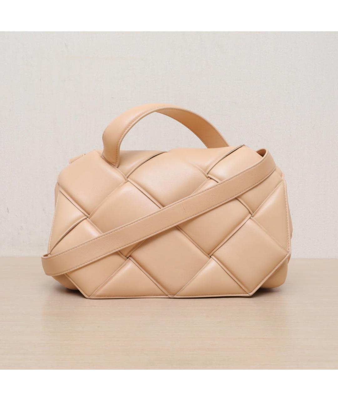 BOTTEGA VENETA Бежевая кожаная сумка через плечо, фото 3