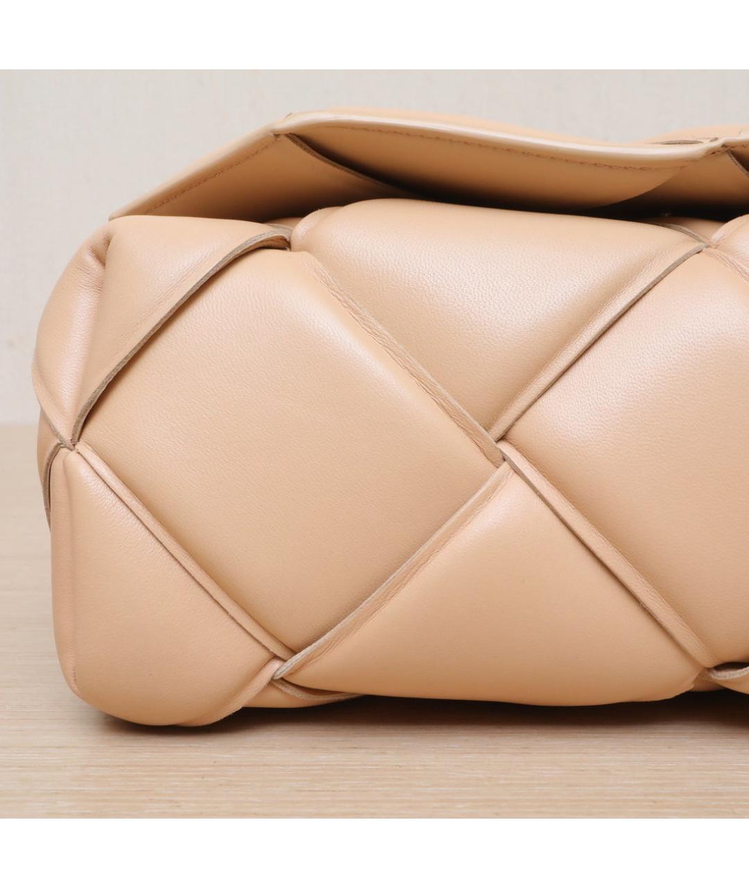 BOTTEGA VENETA Бежевая кожаная сумка через плечо, фото 9