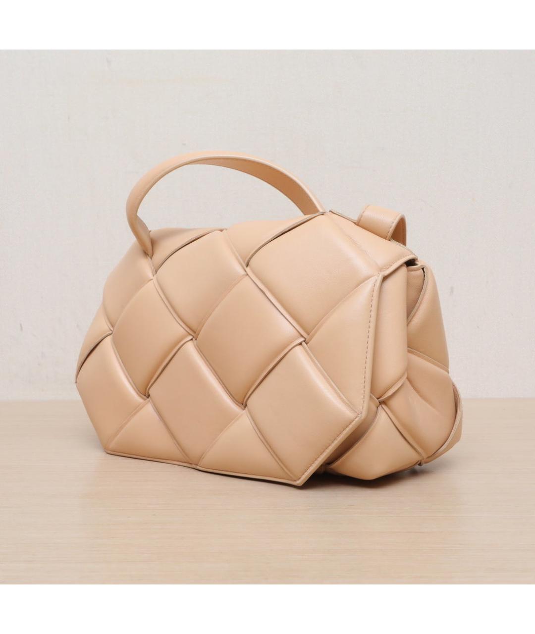 BOTTEGA VENETA Бежевая кожаная сумка через плечо, фото 4