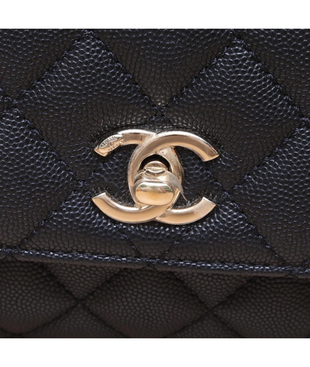 CHANEL Черная кожаная сумка через плечо, фото 8