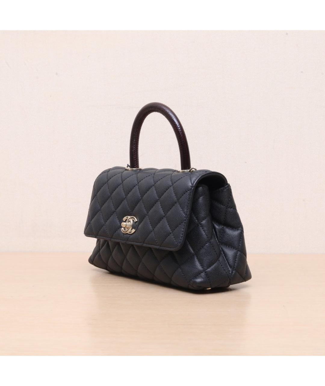 CHANEL Черная кожаная сумка через плечо, фото 4