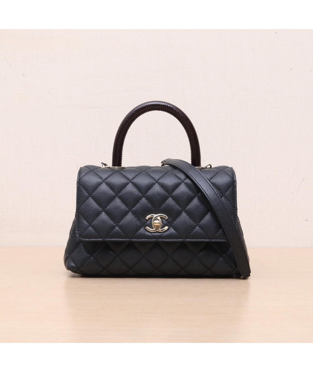 CHANEL Черная кожаная сумка через плечо, фото 3