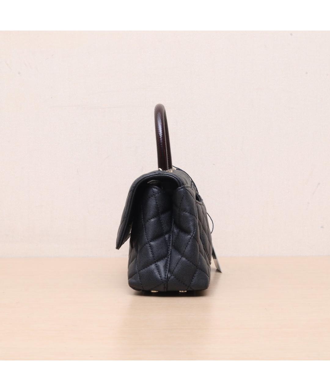 CHANEL Черная кожаная сумка через плечо, фото 5