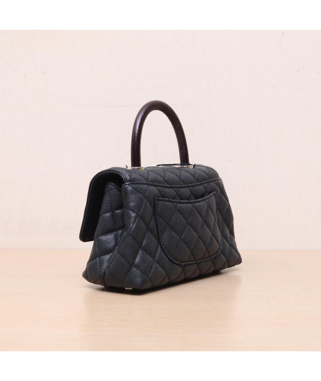CHANEL Черная кожаная сумка через плечо, фото 6