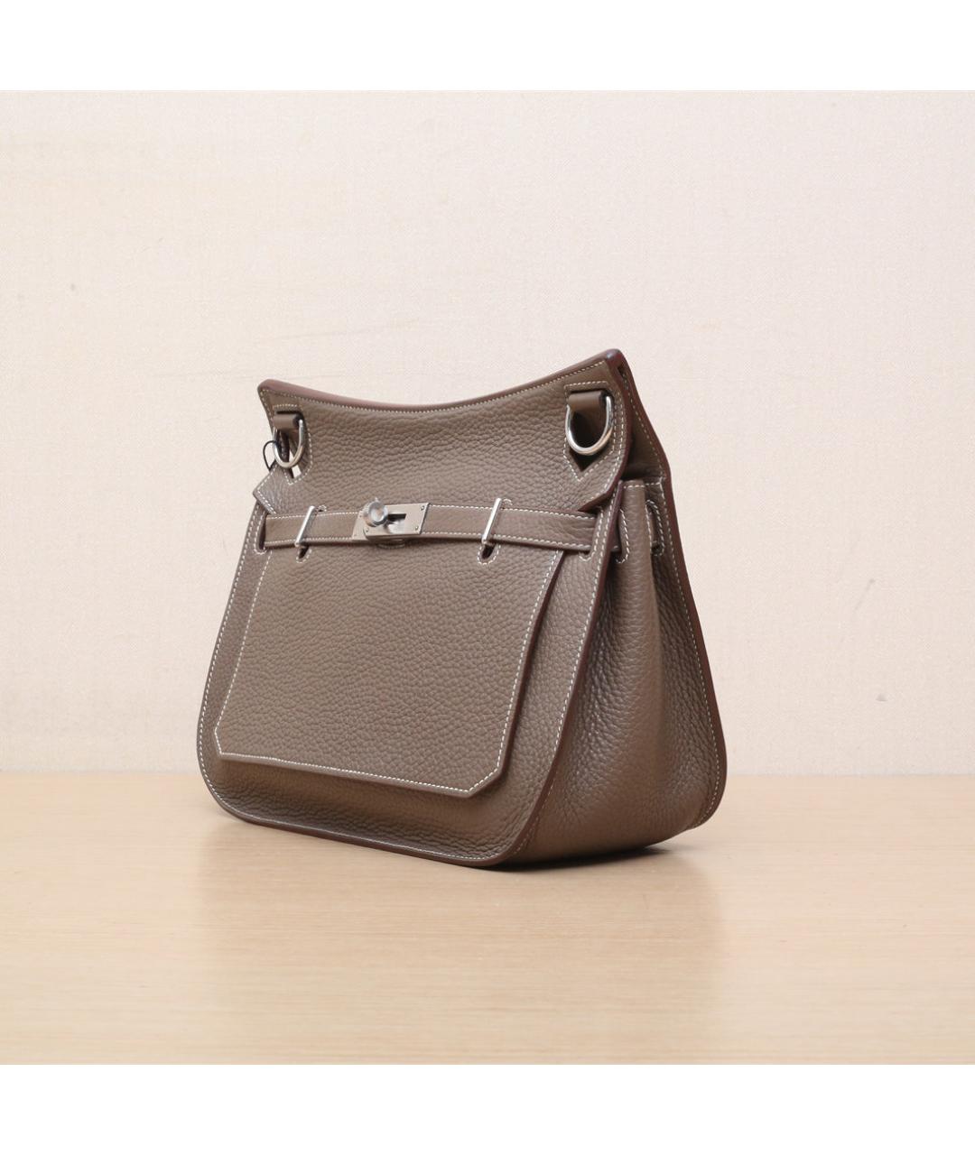 HERMES Коричневая кожаная сумка через плечо, фото 4