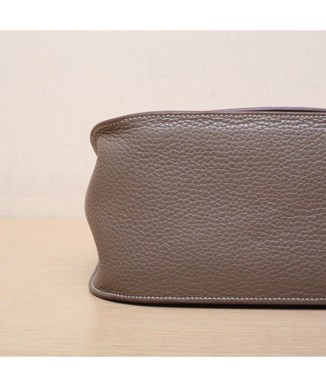 HERMES Коричневая кожаная сумка через плечо, фото 9