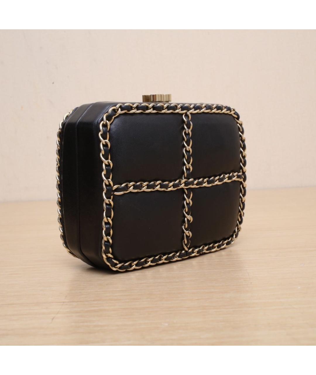 CHANEL Черная кожаная сумка через плечо, фото 6