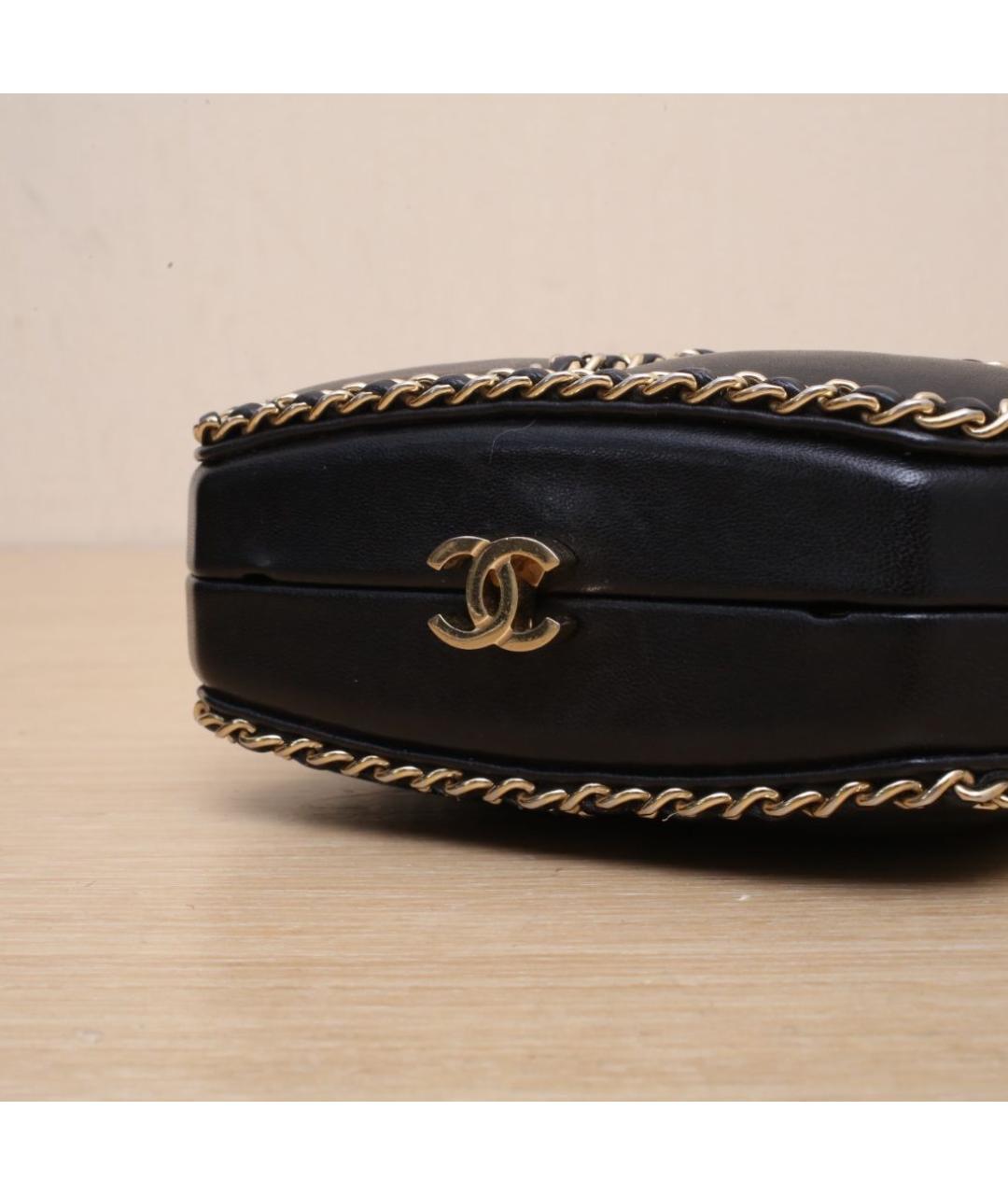CHANEL Черная кожаная сумка через плечо, фото 8