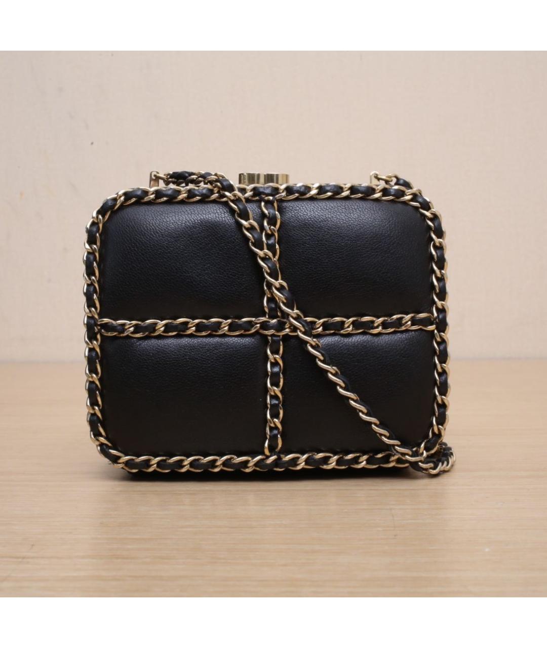 CHANEL Черная кожаная сумка через плечо, фото 3