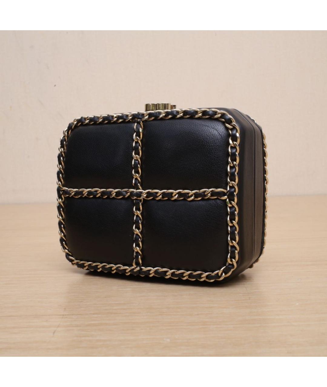 CHANEL Черная кожаная сумка через плечо, фото 4