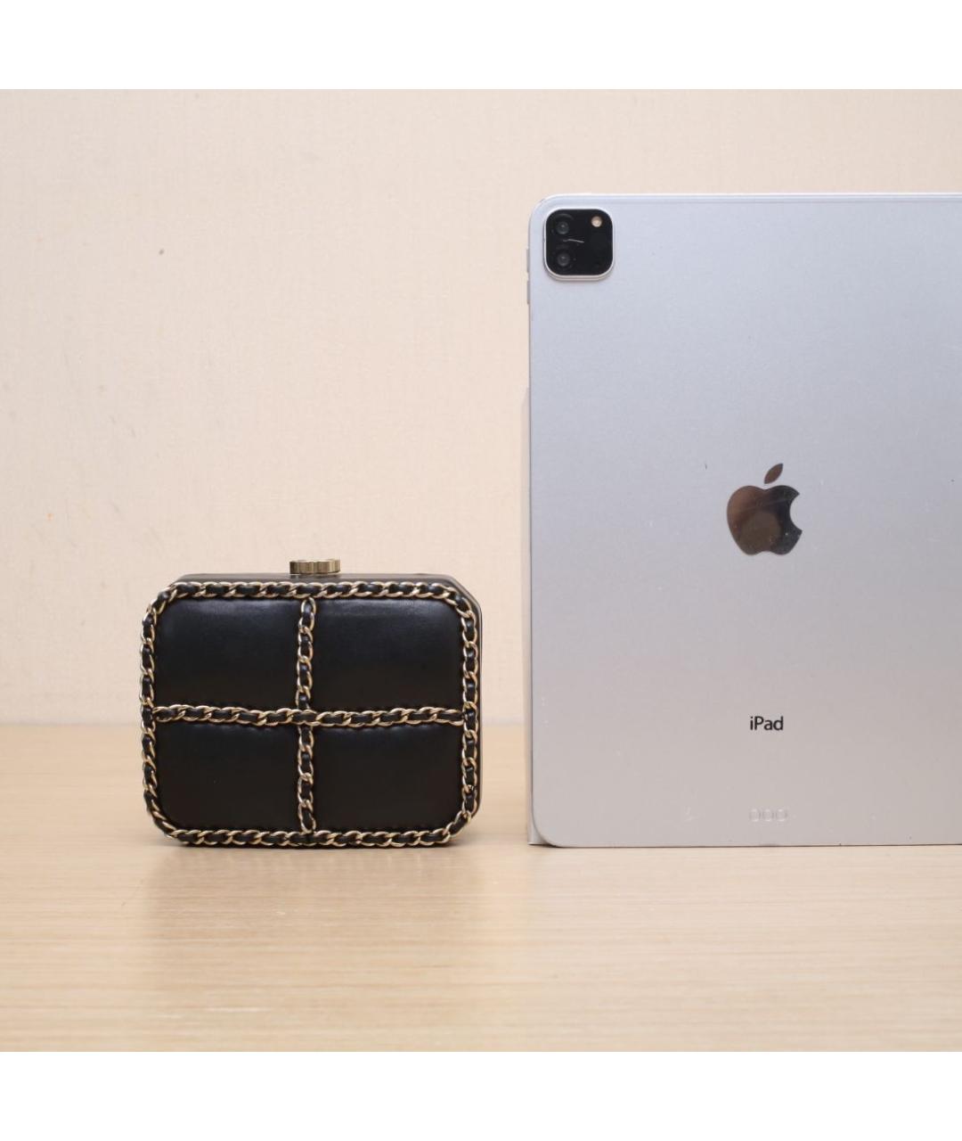 CHANEL Черная кожаная сумка через плечо, фото 7