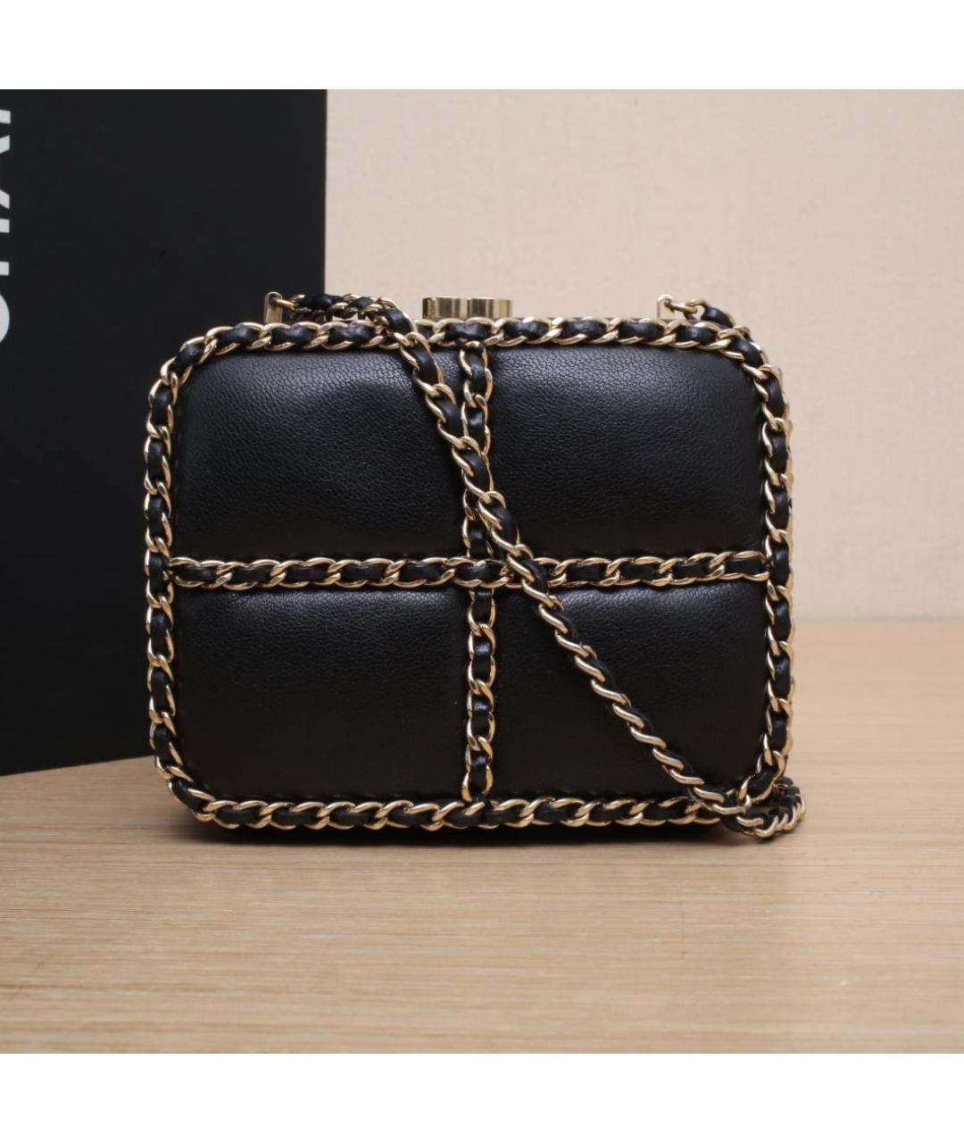 CHANEL Черная кожаная сумка через плечо, фото 2