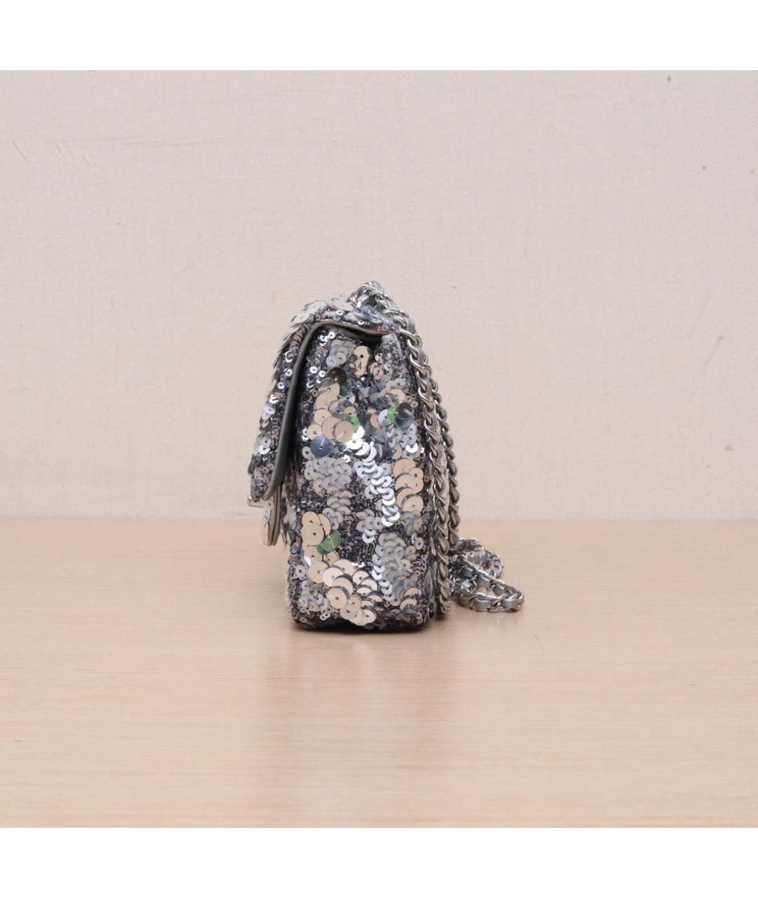 CHANEL Серебряная сумка через плечо, фото 5