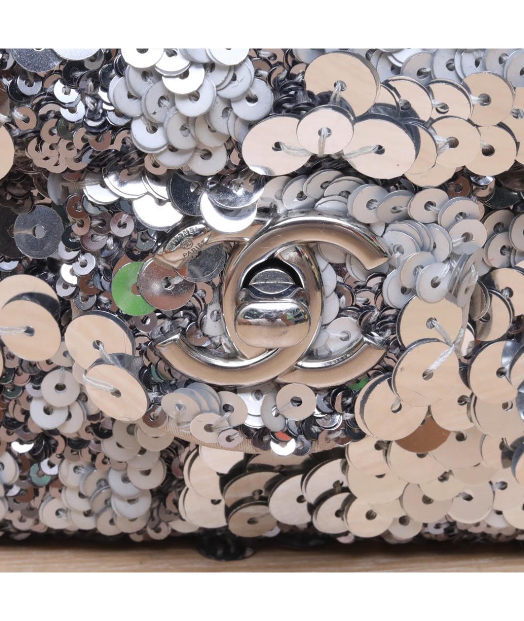 CHANEL Серебряная сумка через плечо, фото 8