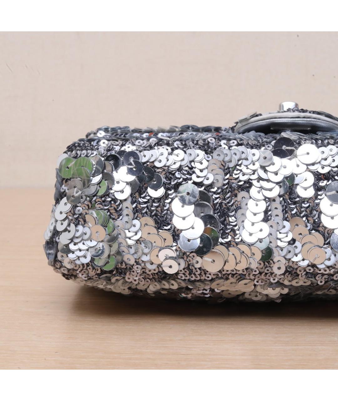 CHANEL Серебряная сумка через плечо, фото 9