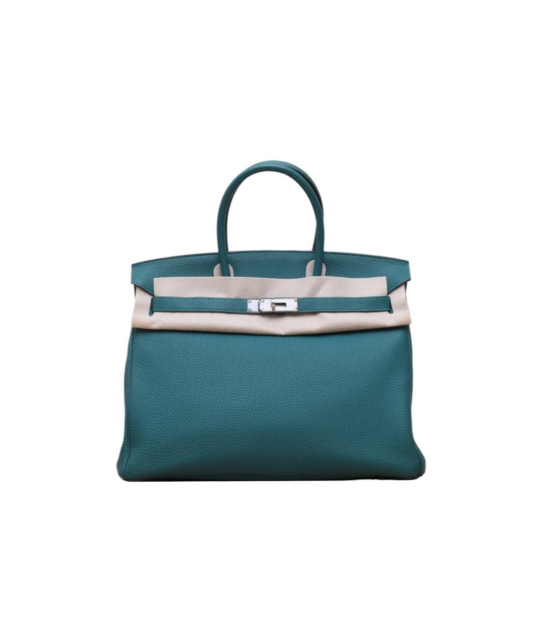 HERMES Зеленая кожаная сумка через плечо, фото 1