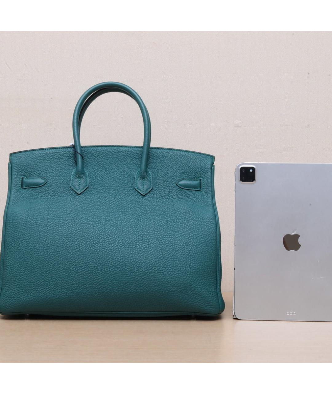 HERMES Зеленая кожаная сумка через плечо, фото 7