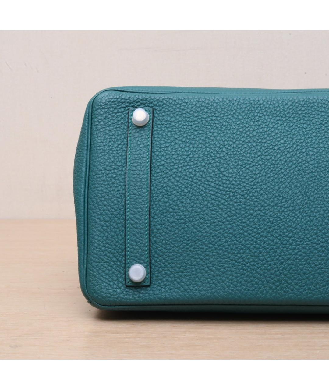HERMES Зеленая кожаная сумка через плечо, фото 9