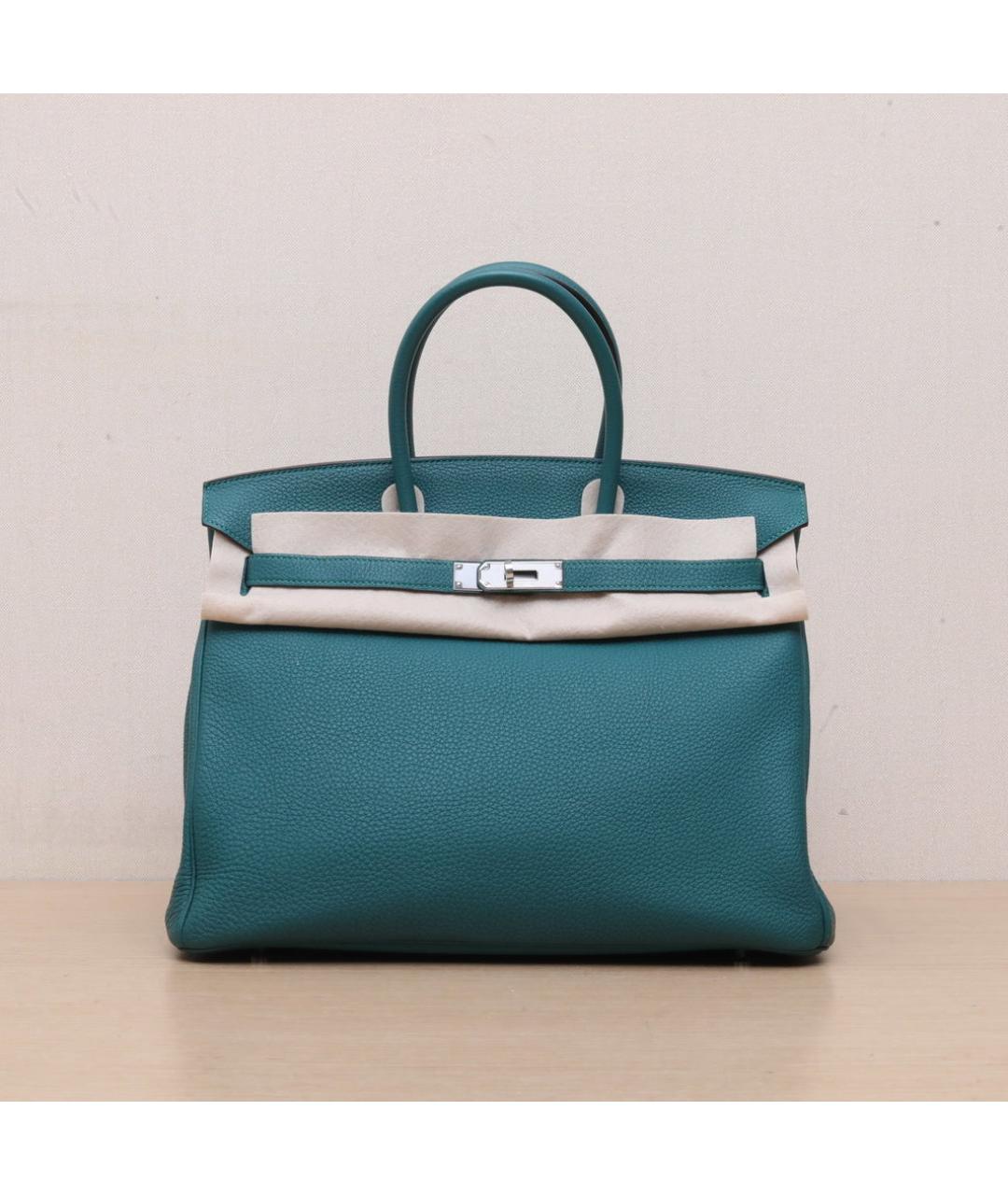 HERMES Зеленая кожаная сумка через плечо, фото 3