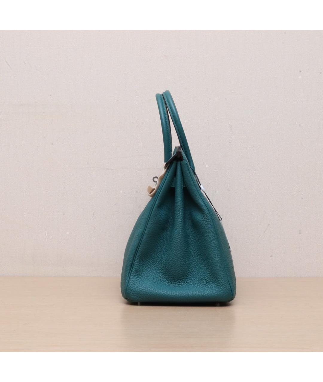 HERMES Зеленая кожаная сумка через плечо, фото 5