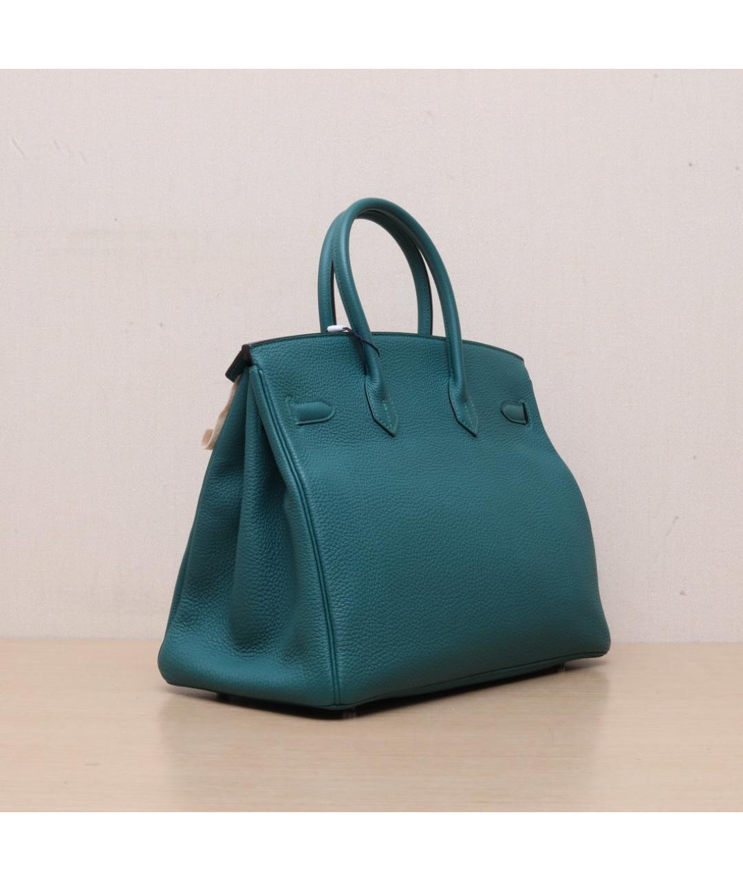 HERMES Зеленая кожаная сумка через плечо, фото 6