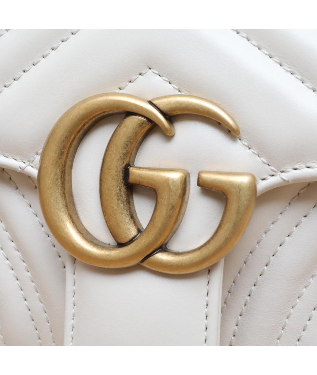 GUCCI Белая кожаная сумка через плечо, фото 8