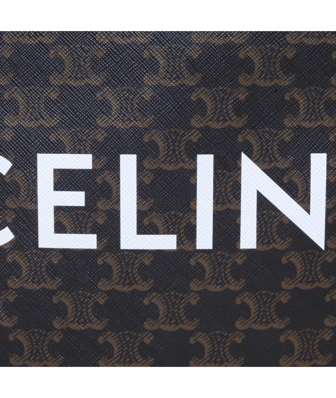 CELINE Коричневая кожаная сумка через плечо, фото 8