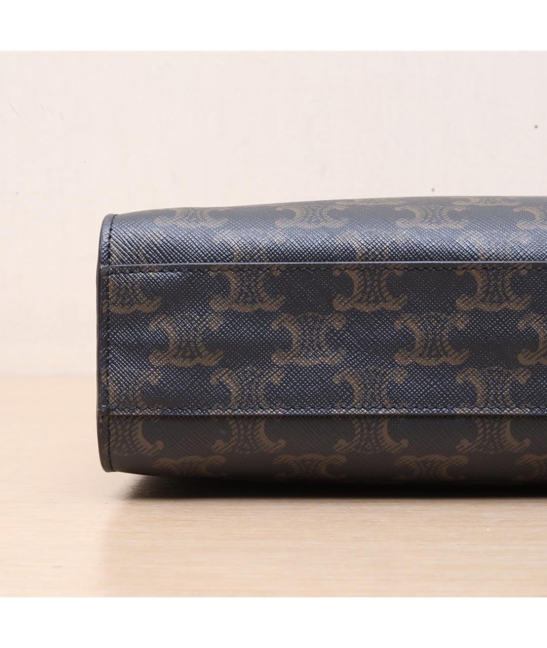 CELINE Коричневая кожаная сумка через плечо, фото 9