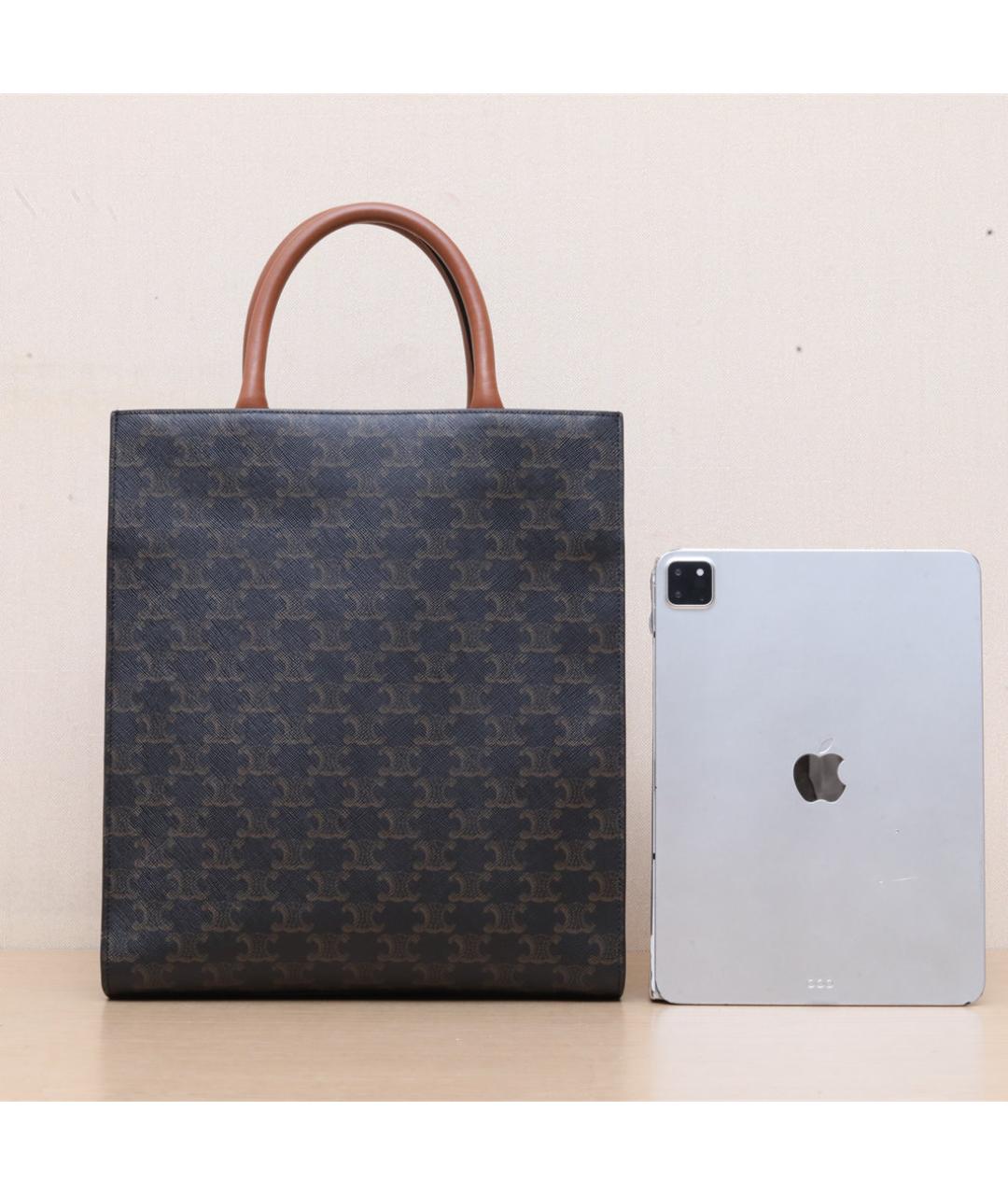 CELINE Коричневая кожаная сумка через плечо, фото 7