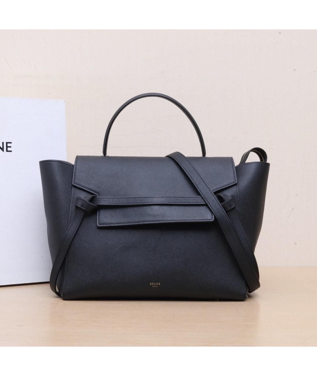 CELINE Черная кожаная сумка через плечо, фото 2