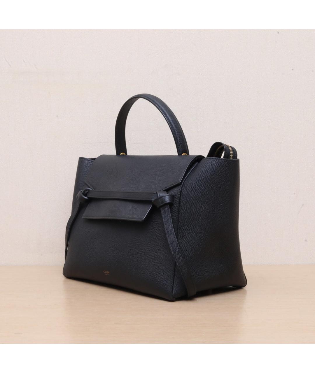 CELINE Черная кожаная сумка через плечо, фото 4