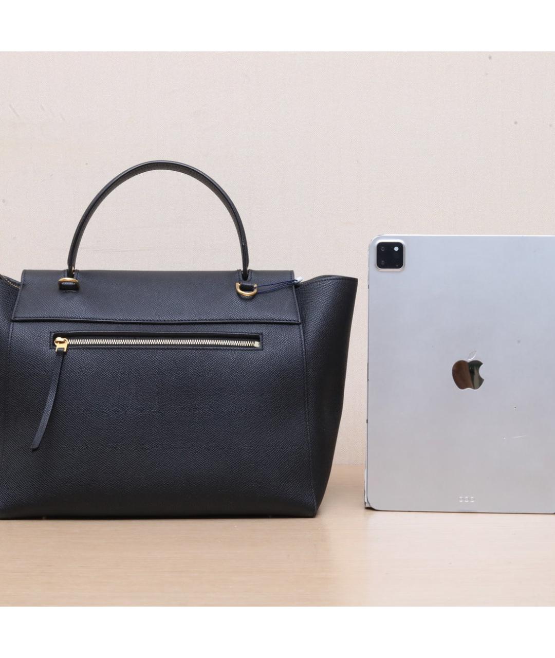 CELINE Черная кожаная сумка через плечо, фото 7