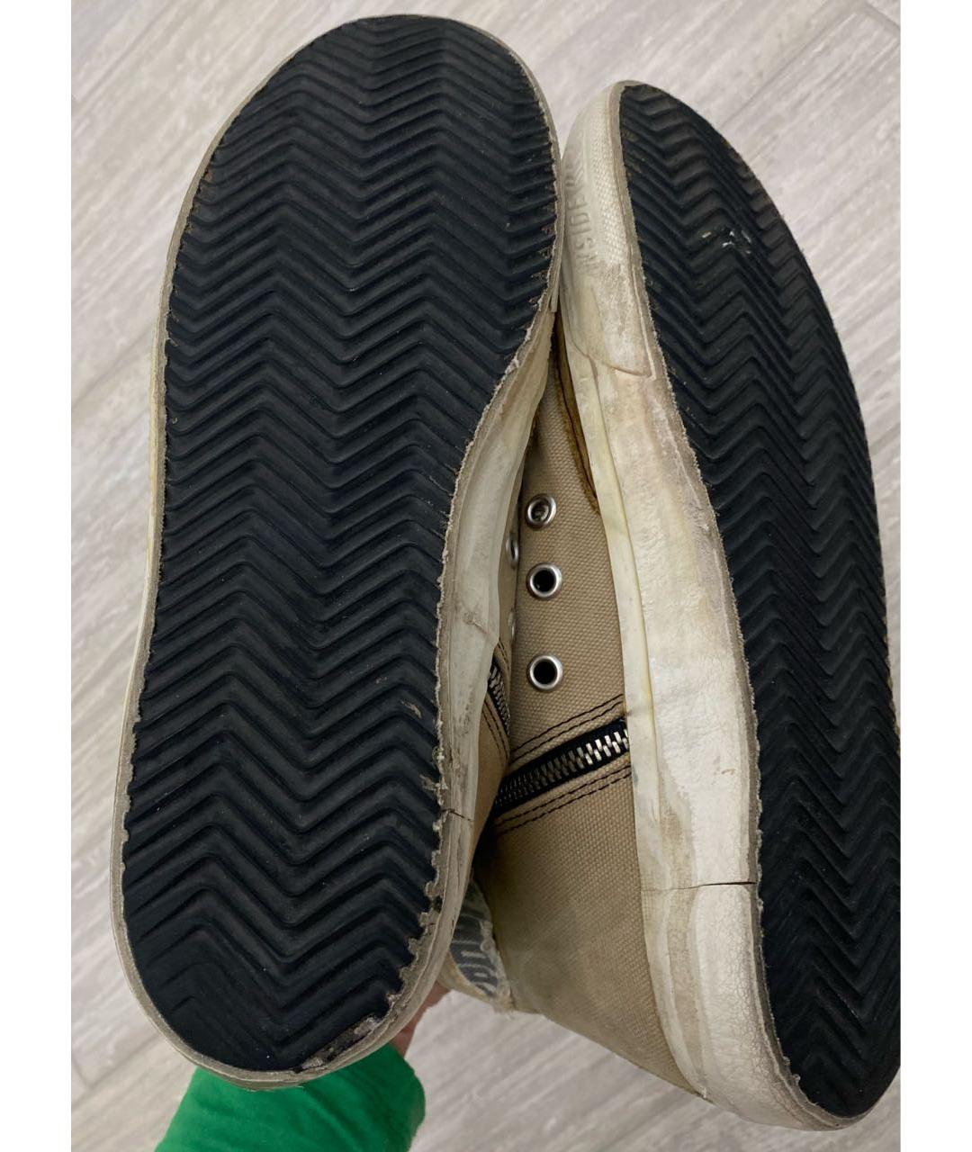 GOLDEN GOOSE DELUXE BRAND Бежевые текстильные кеды, фото 7