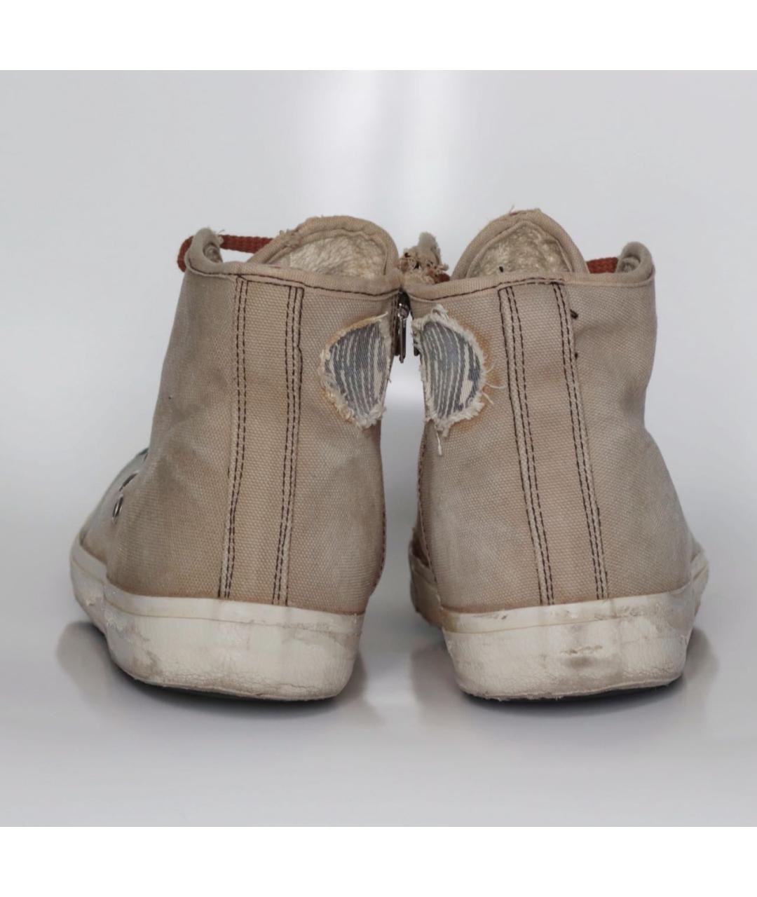 GOLDEN GOOSE DELUXE BRAND Бежевые текстильные кеды, фото 5