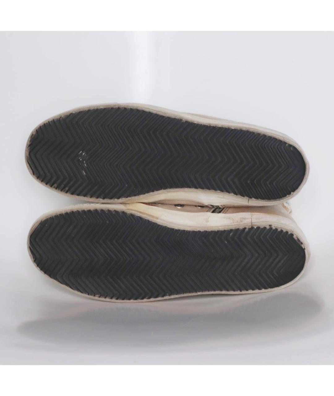 GOLDEN GOOSE DELUXE BRAND Бежевые текстильные кеды, фото 6