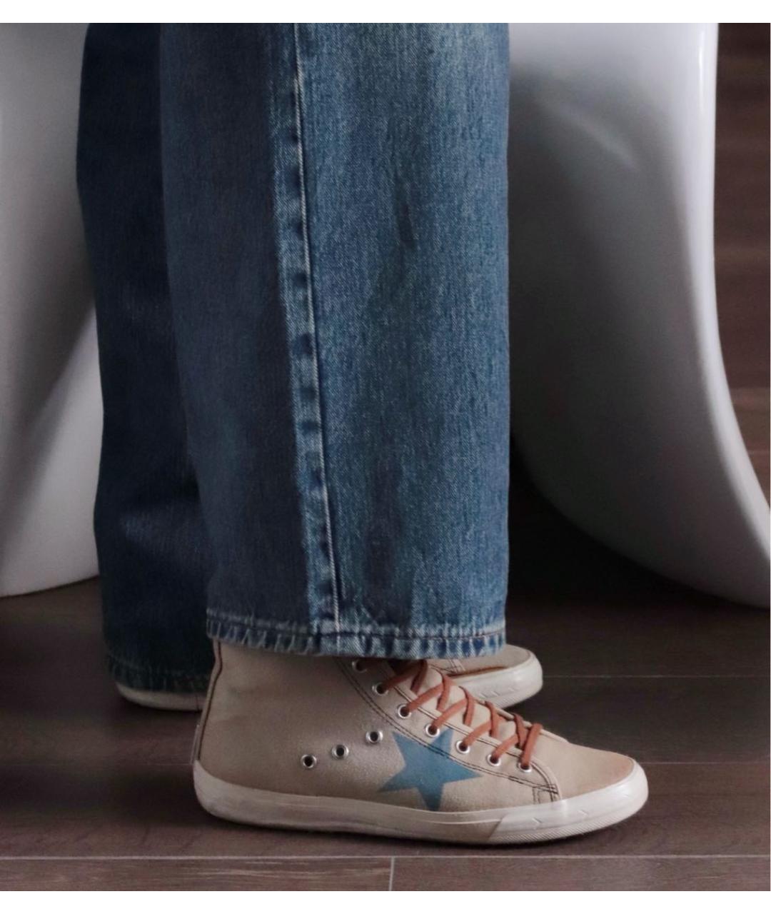 GOLDEN GOOSE DELUXE BRAND Бежевые текстильные кеды, фото 8