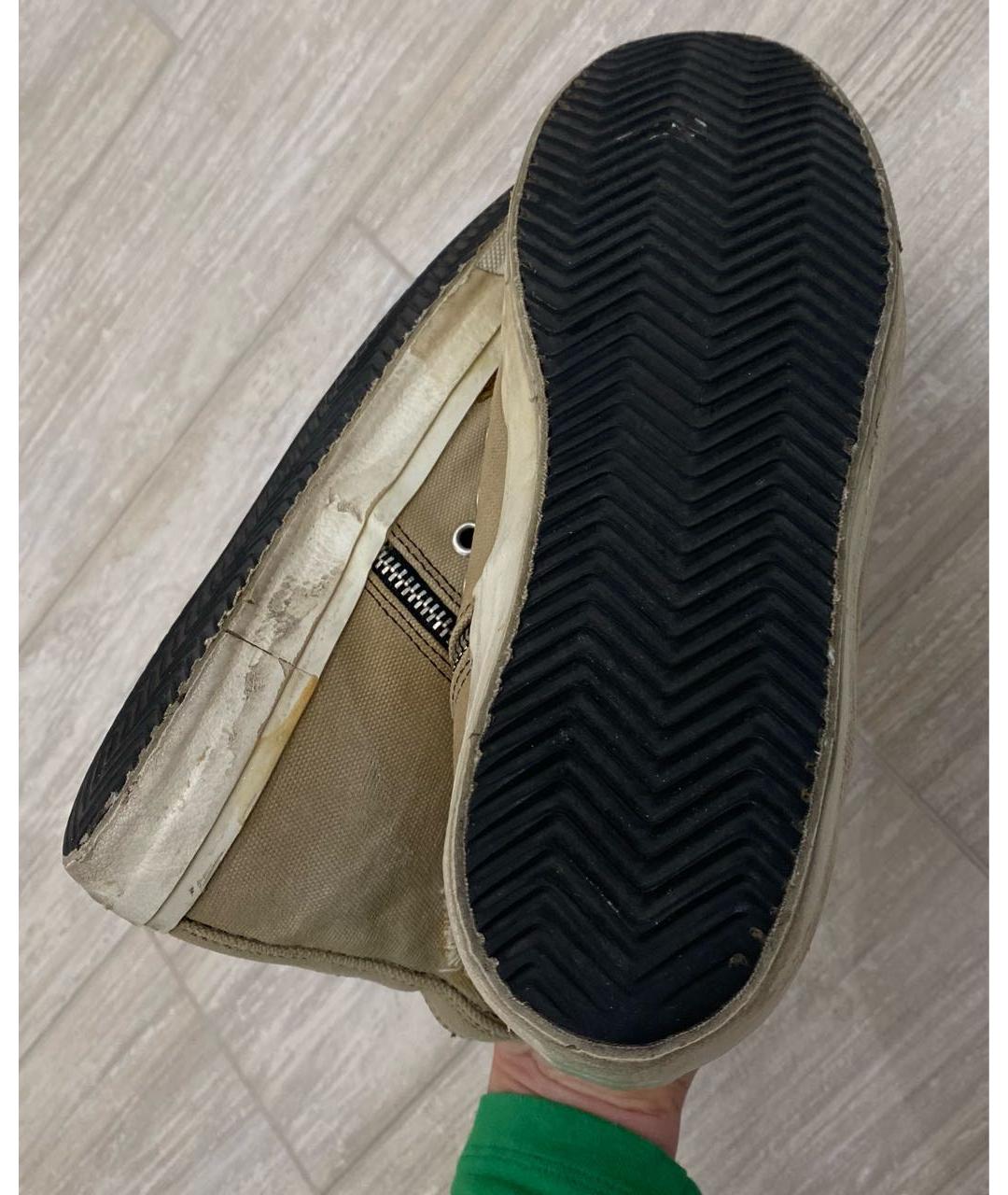 GOLDEN GOOSE DELUXE BRAND Бежевые текстильные кеды, фото 8